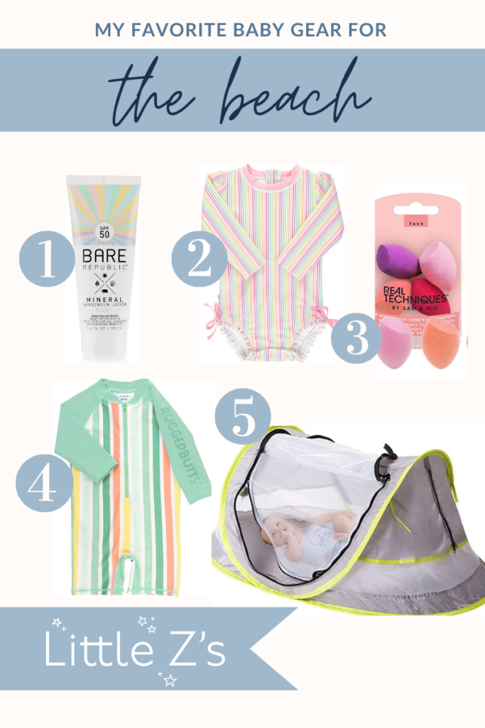 My favorite baby gear for the beach | Little Z Sleep