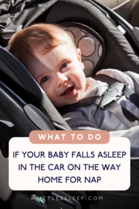 blog about baby falling asleep in the car headed home for nap